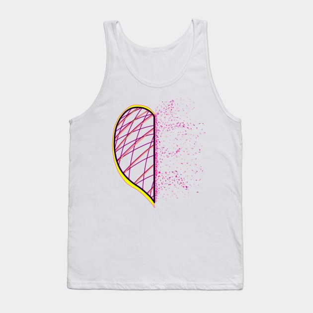 Abstract neon fiery burning heart with a pink glow Tank Top by emilyanime1351